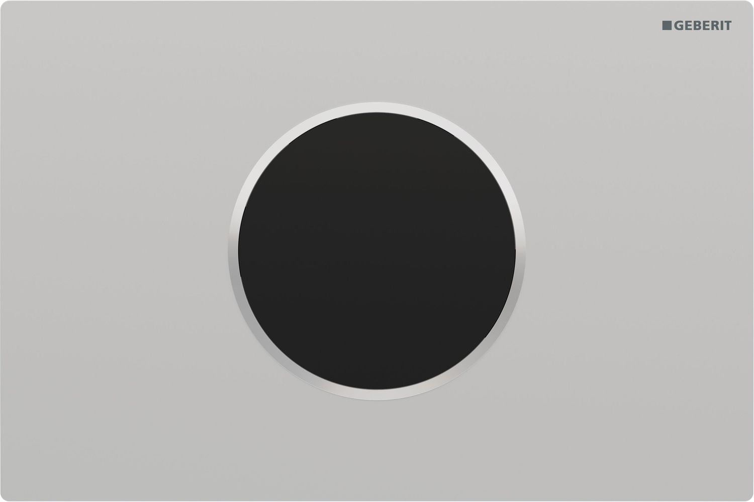 Plaque de déclenchement infrarouge Geberit Sigma10  électronique pour réservoir à encastrer Sigma 12 cm / Chromé mat - Anneau design : chromé brillant