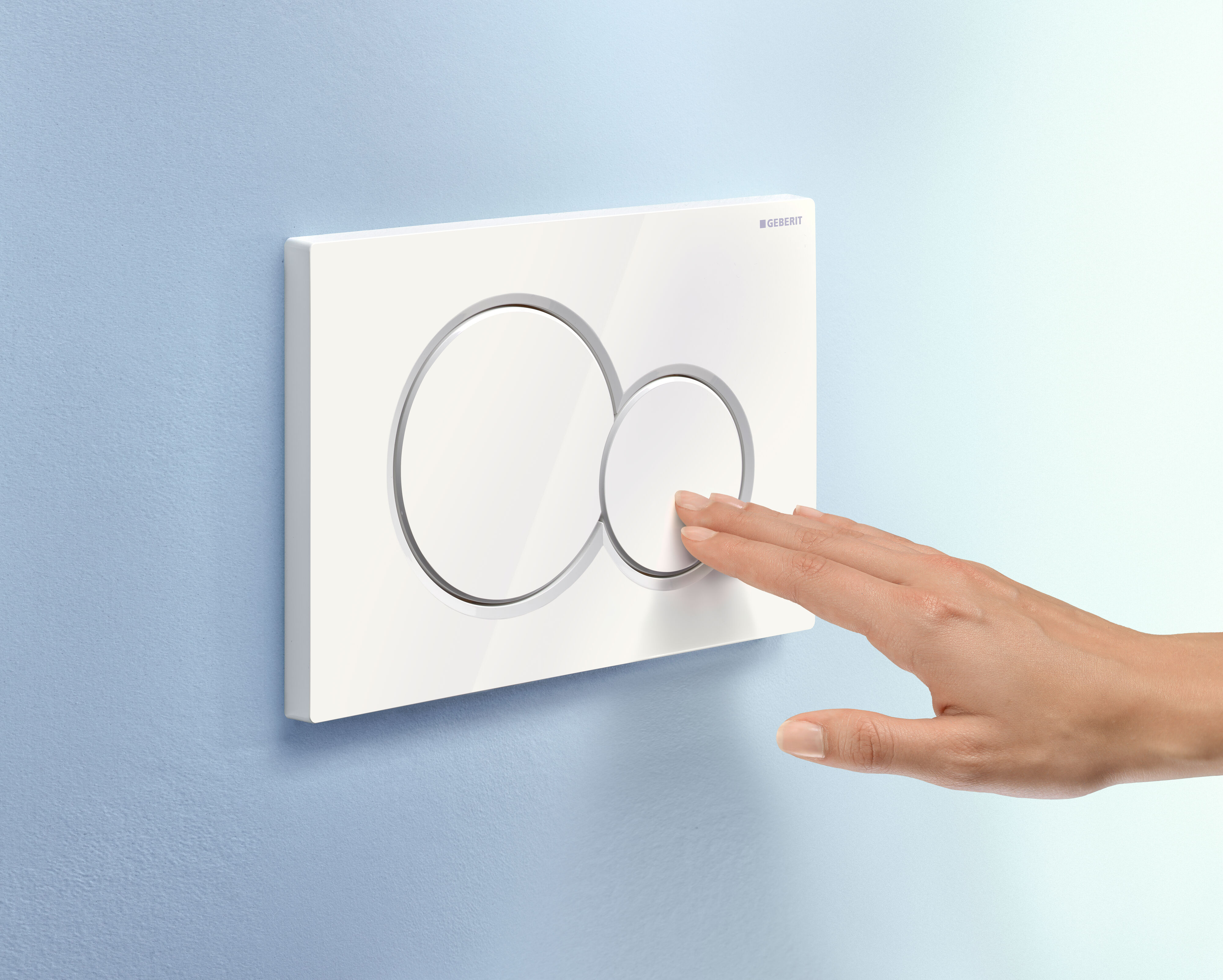 Plaque de déclenchement Geberit Sigma01 round / Blanc alpin