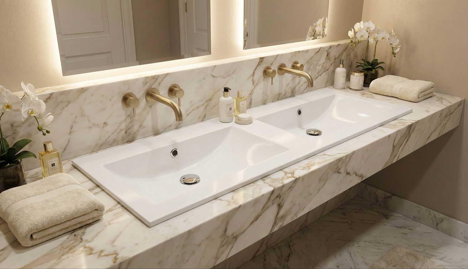 Comete Double Basin Countertop 120 cm