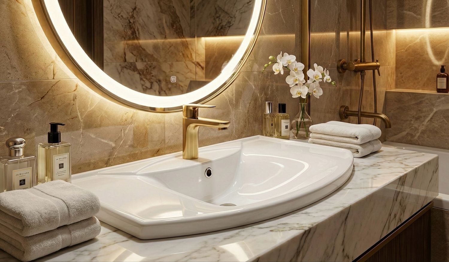 Meditec 95 cm washbasin countertop