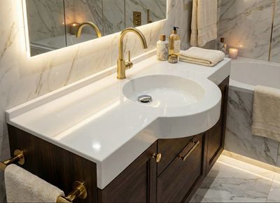 Dune Basin Countertop (100 to 200 cm) x 55 cm