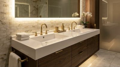 Vita Double Basin Countertop 160 cm