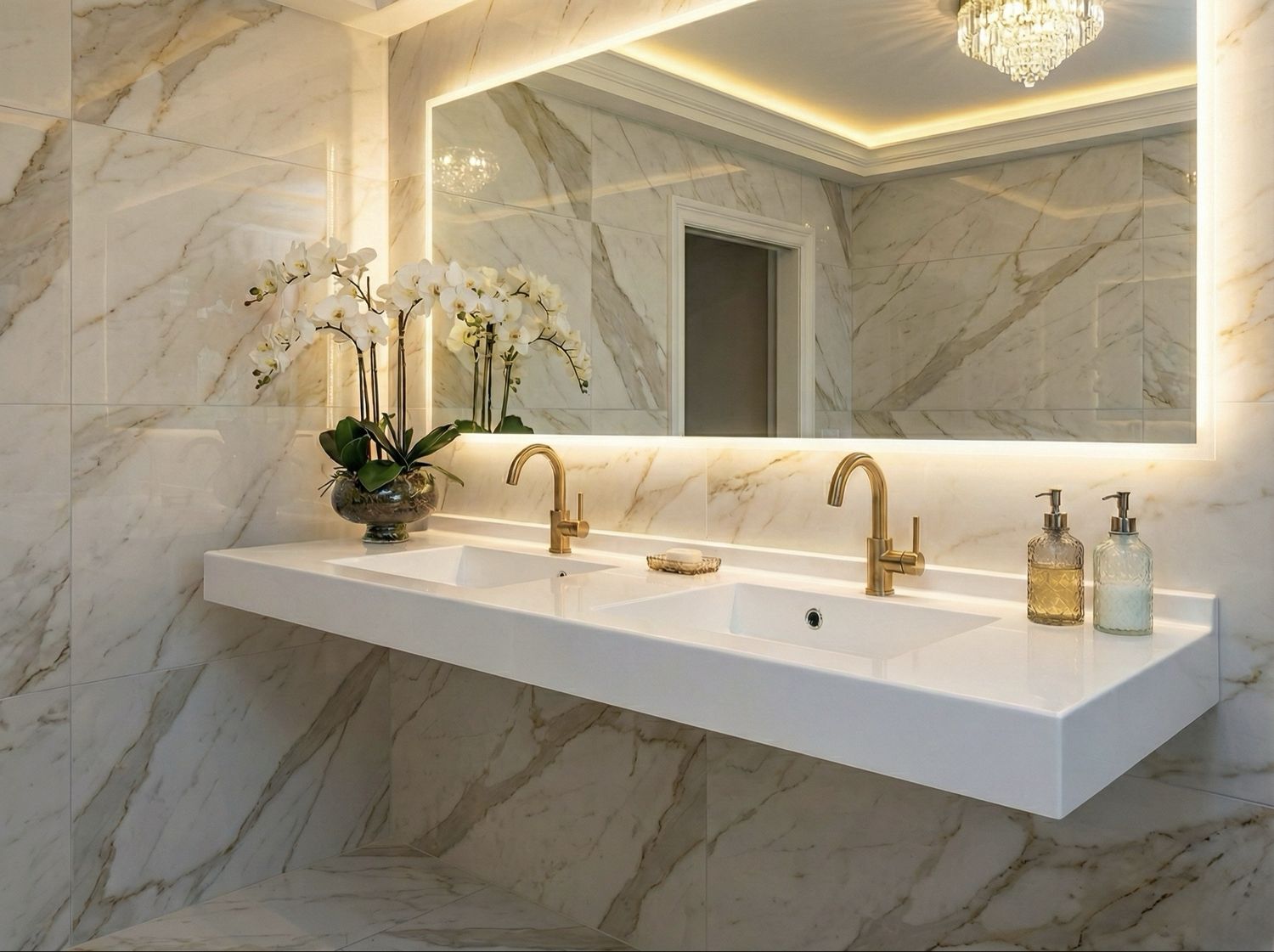Vita Double Basin Countertop 160 cm