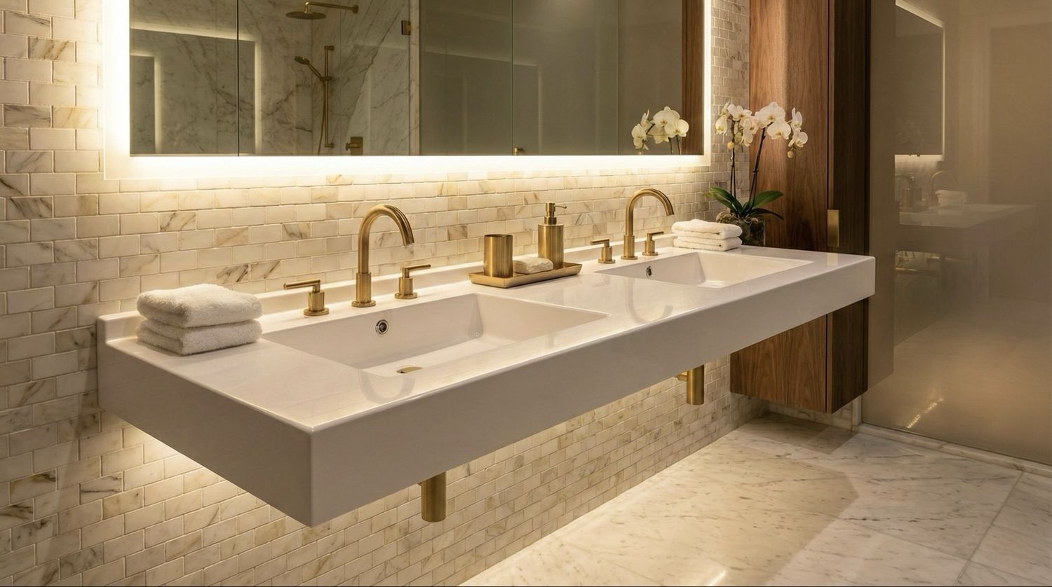 Vanity top double Vita 160 cm — Product view 3