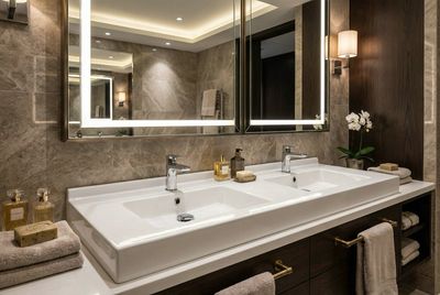 Vita 140 cm Double Washbasin Countertop