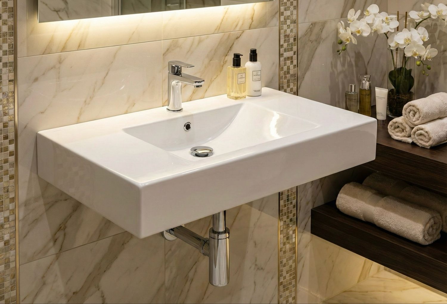 Spazio 90 cm Washbasin Countertop