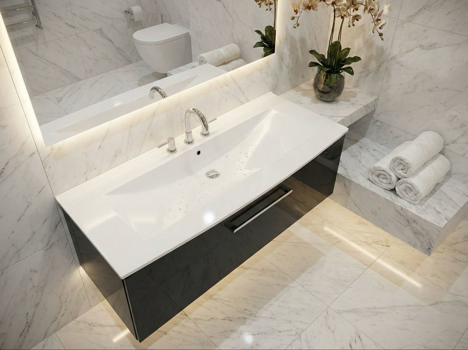Lido Washbasin Countertop 122 cm