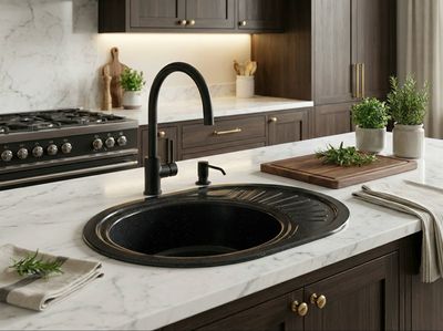 Studio 59 x 46 cm Built-in Kitchen Sink