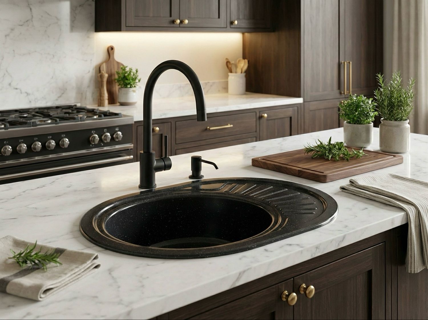 Studio 59 x 46 cm Built-in Kitchen Sink
