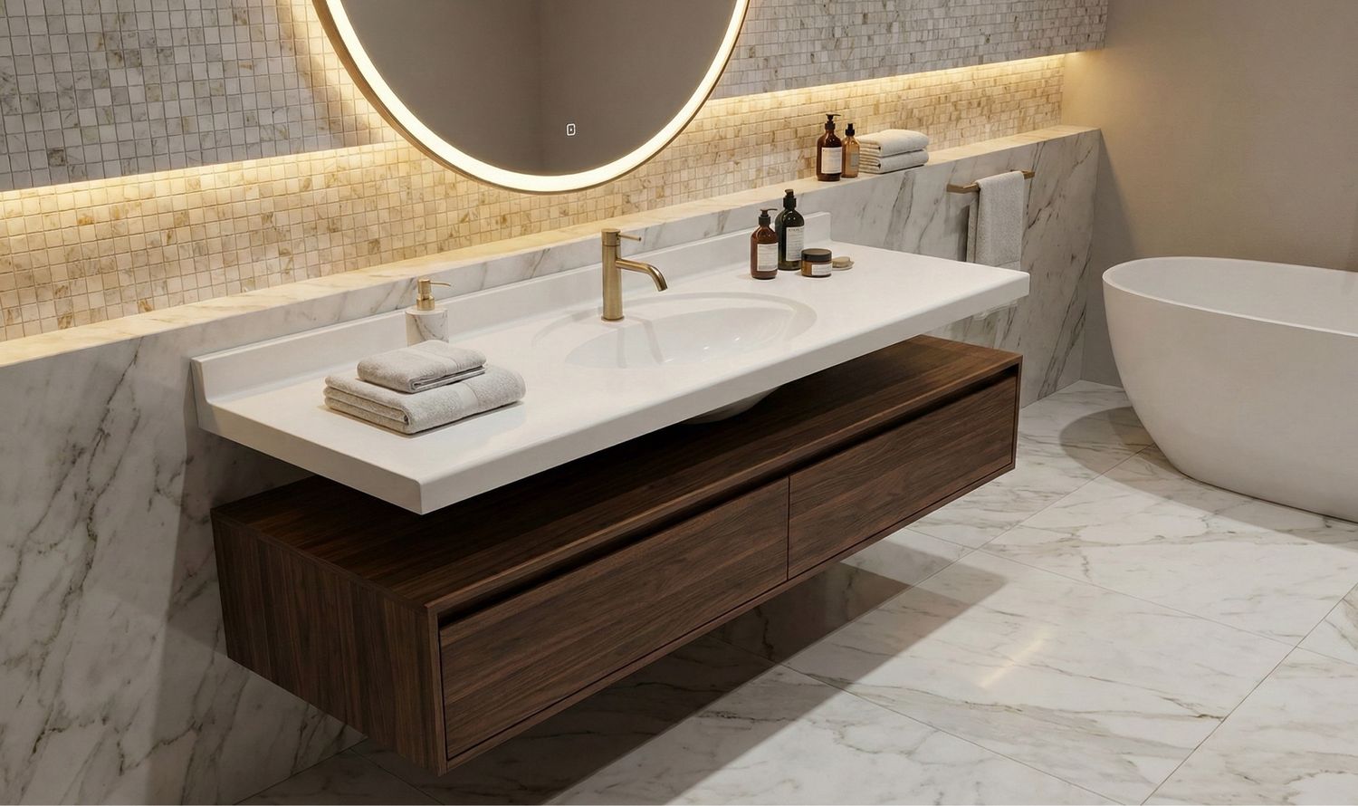 Lagoon 150 cm Washbasin Countertop