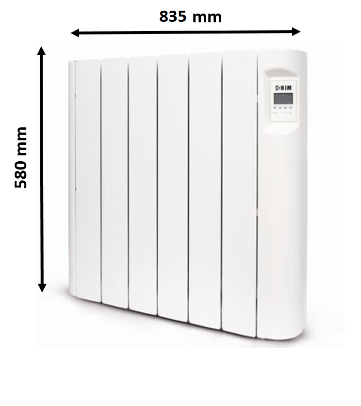 Radiateur électrique HJM avec thermostat 1500 W à 9 éléments - vue 2
