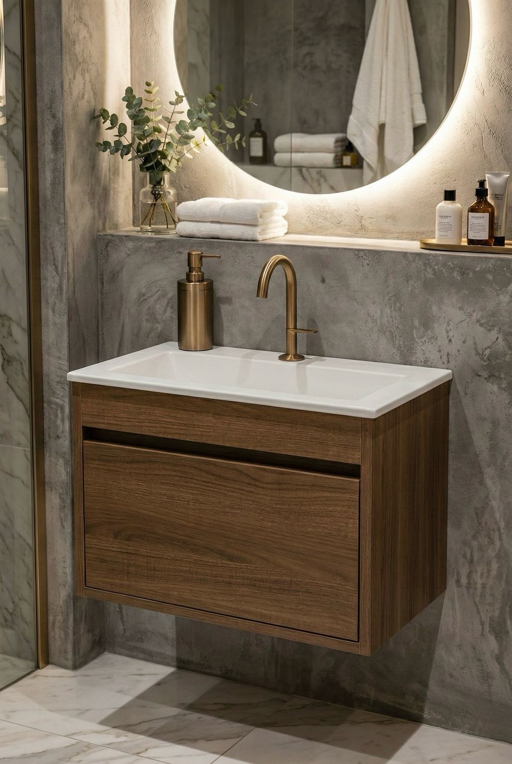 Meuble de salle de bains Oceana 56 cm à un tiroir (sans vasque)