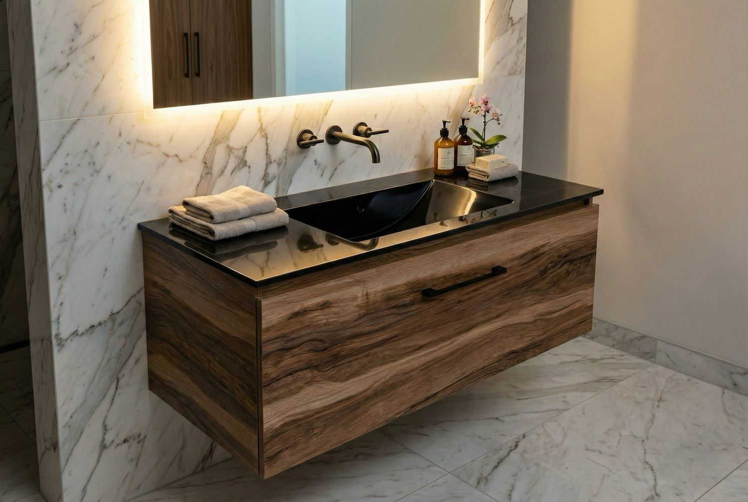 Bathroom Furniture Comete 96 cm with One Drawer (Without Basin)