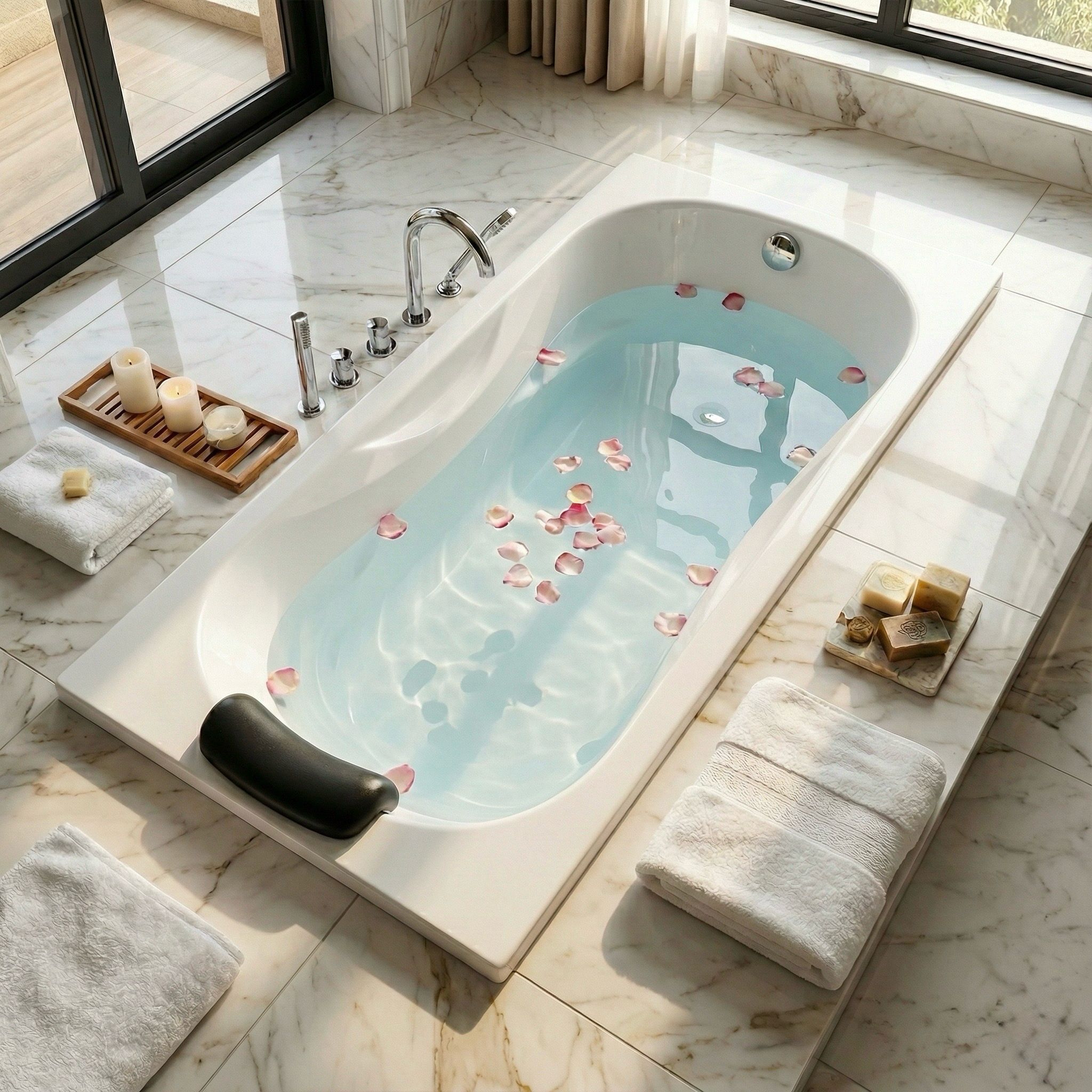 Baignoire Relax 150 x 70 cm avec accoudoirs intégrés - vue 10