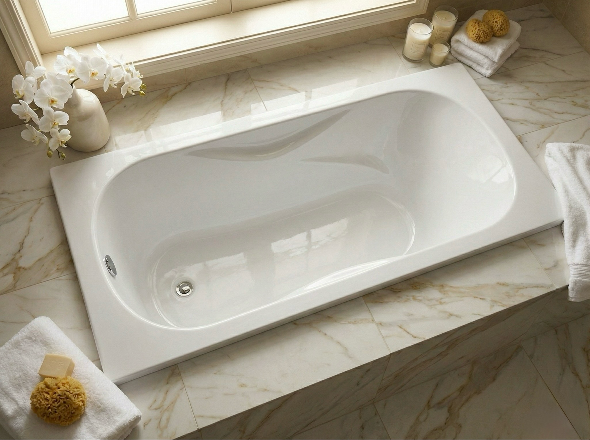 Baignoire Relax 160 x 70 cm avec accoudoirs intégrés - vue 7