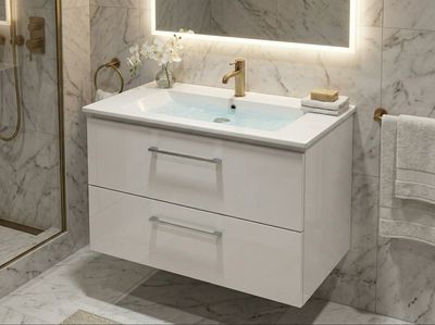 Bathroom Furniture Comete 72 cm with Two Drawers (without Basin)