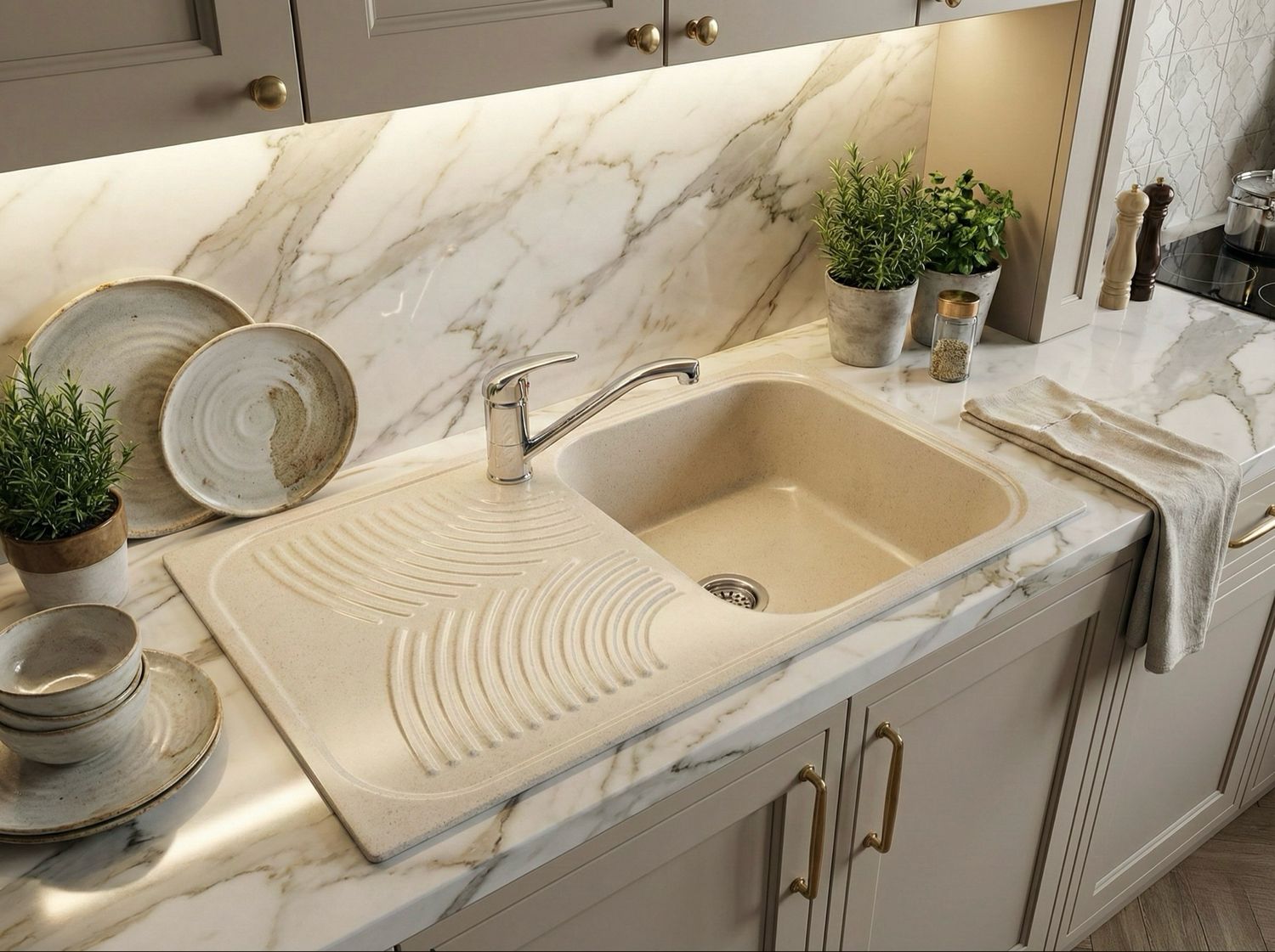 Rocky 80 x 50 cm Drop-in Kitchen Sink