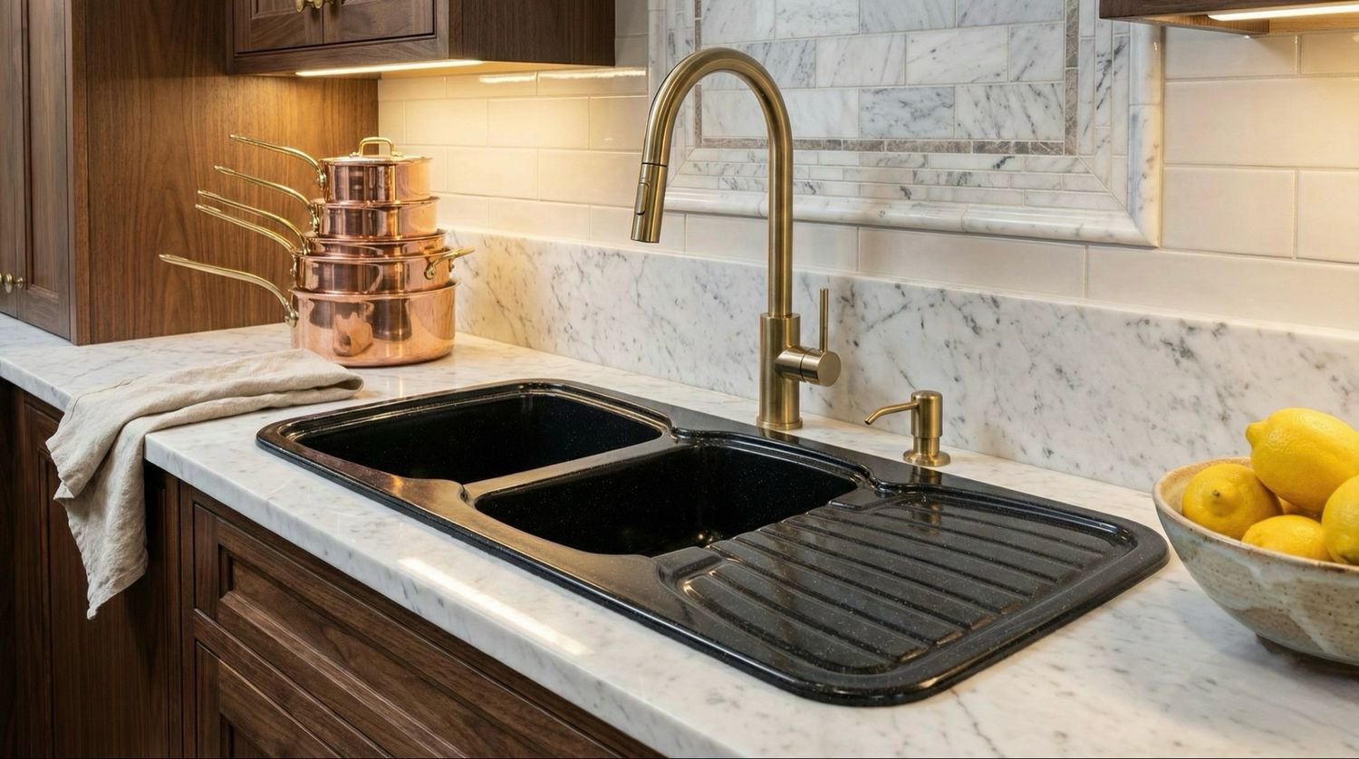 Marmara 116 cm x 50 cm Built-In Kitchen Sink