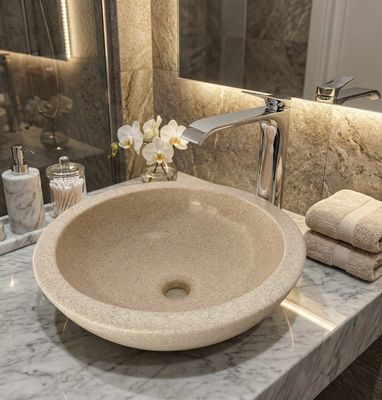 Bol à poser Bolero 44 cm granité corail