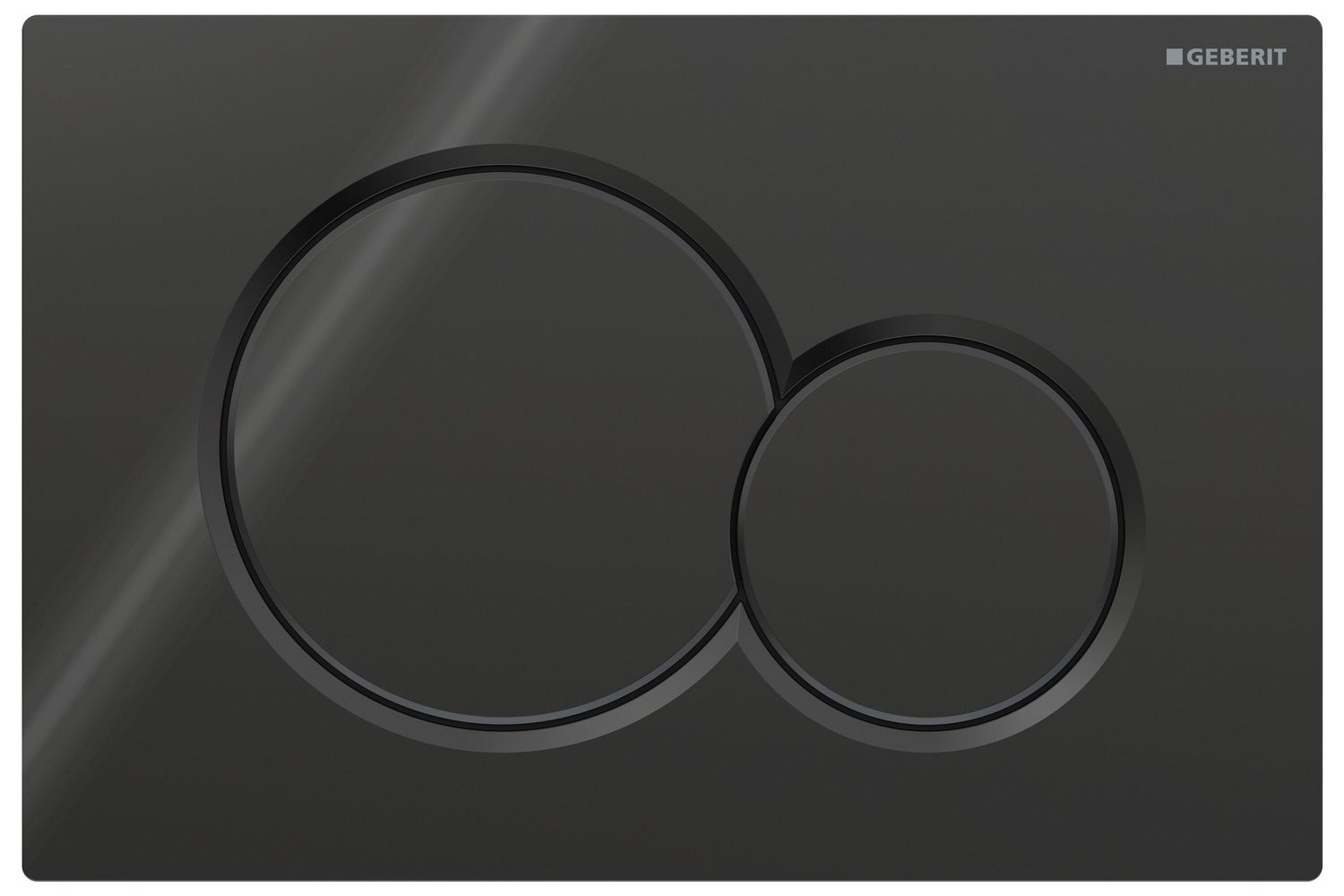 Geberit Sigma01 Round Flush Plate / Dark Black