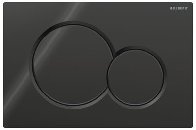 Geberit Sigma01 Round Flush Plate / Dark Black