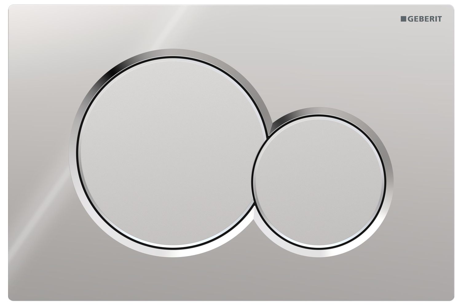 Geberit Sigma01 Round Actuation Plate / Glossy Chrome - Matte Chrome