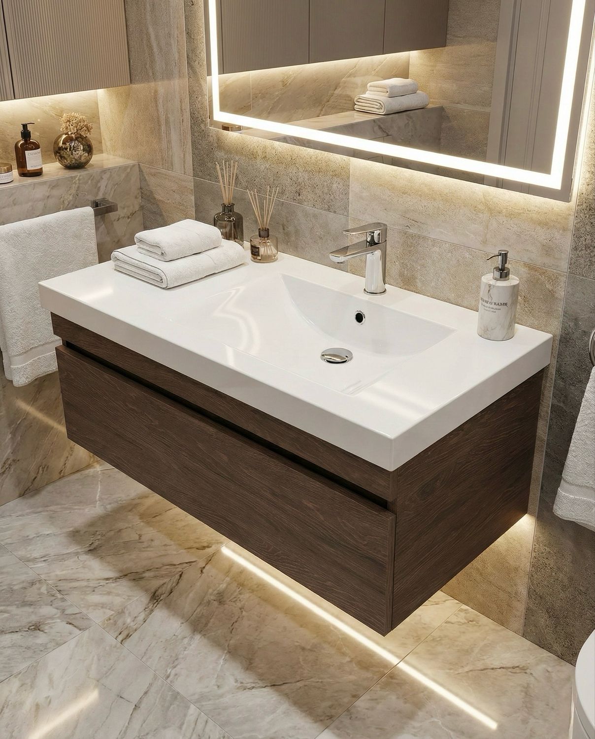 Bathroom Furniture Spazio 100 cm with One Drawer (Without Basin)
