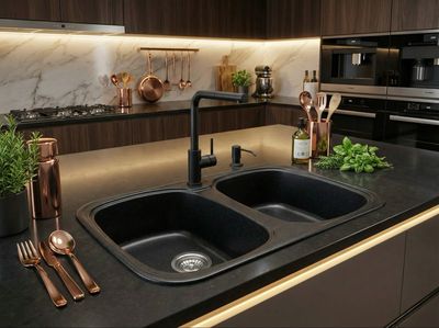 Salsa 80 cm x 50 cm Built-in Kitchen Sink