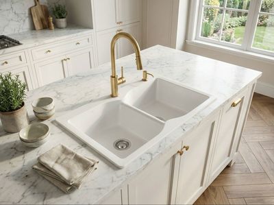 Twix 80 cm x 50 cm Built-in Kitchen Sink