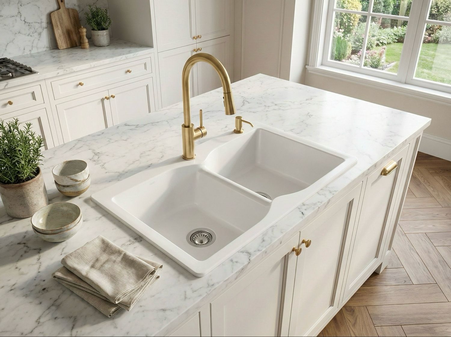 Twix 80 cm x 50 cm Built-in Kitchen Sink
