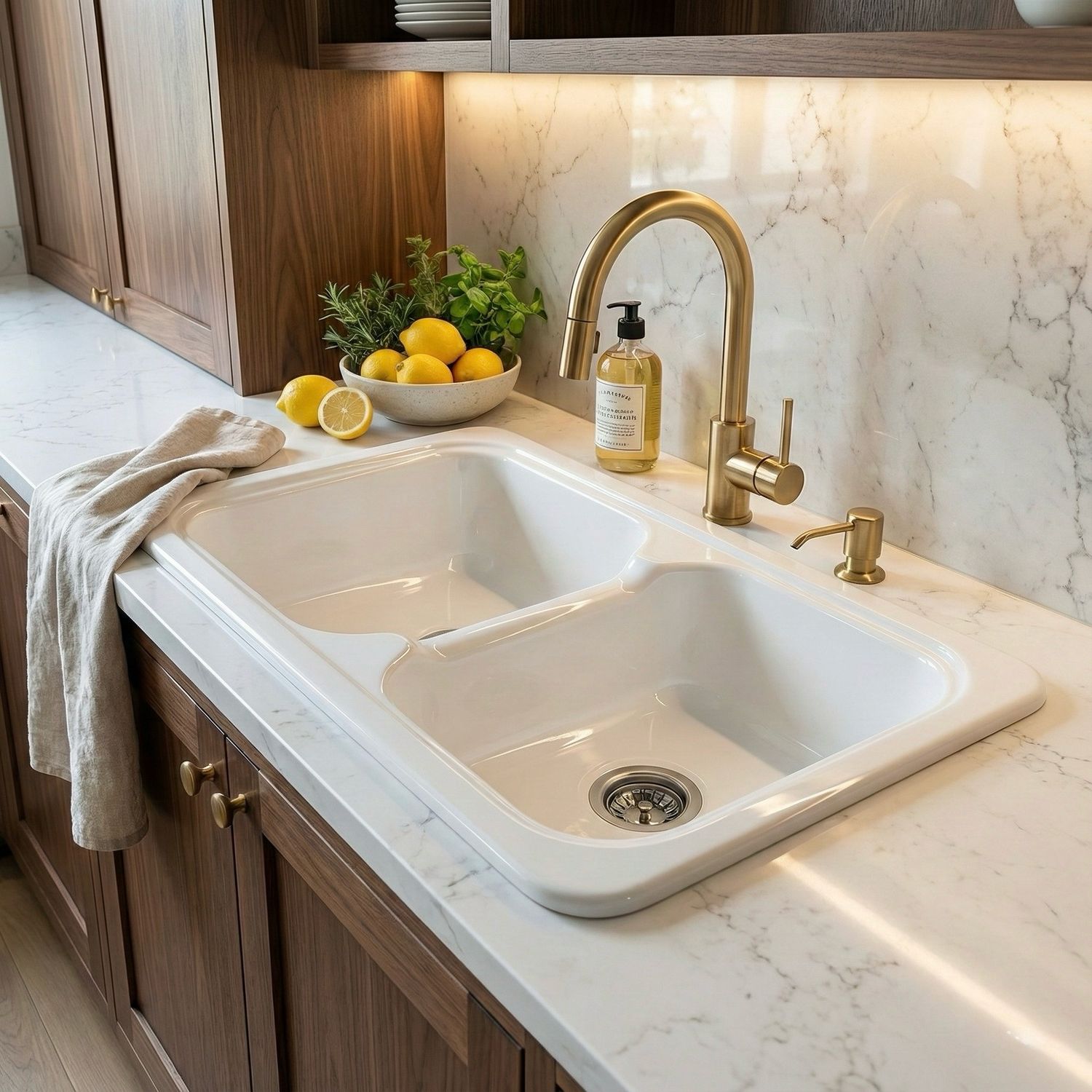 Twist 90 cm x 47 cm Built-in Kitchen Sink