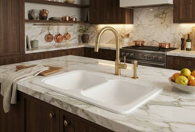 Tamtam 86 cm x 50 cm Built-in Kitchen Sink
