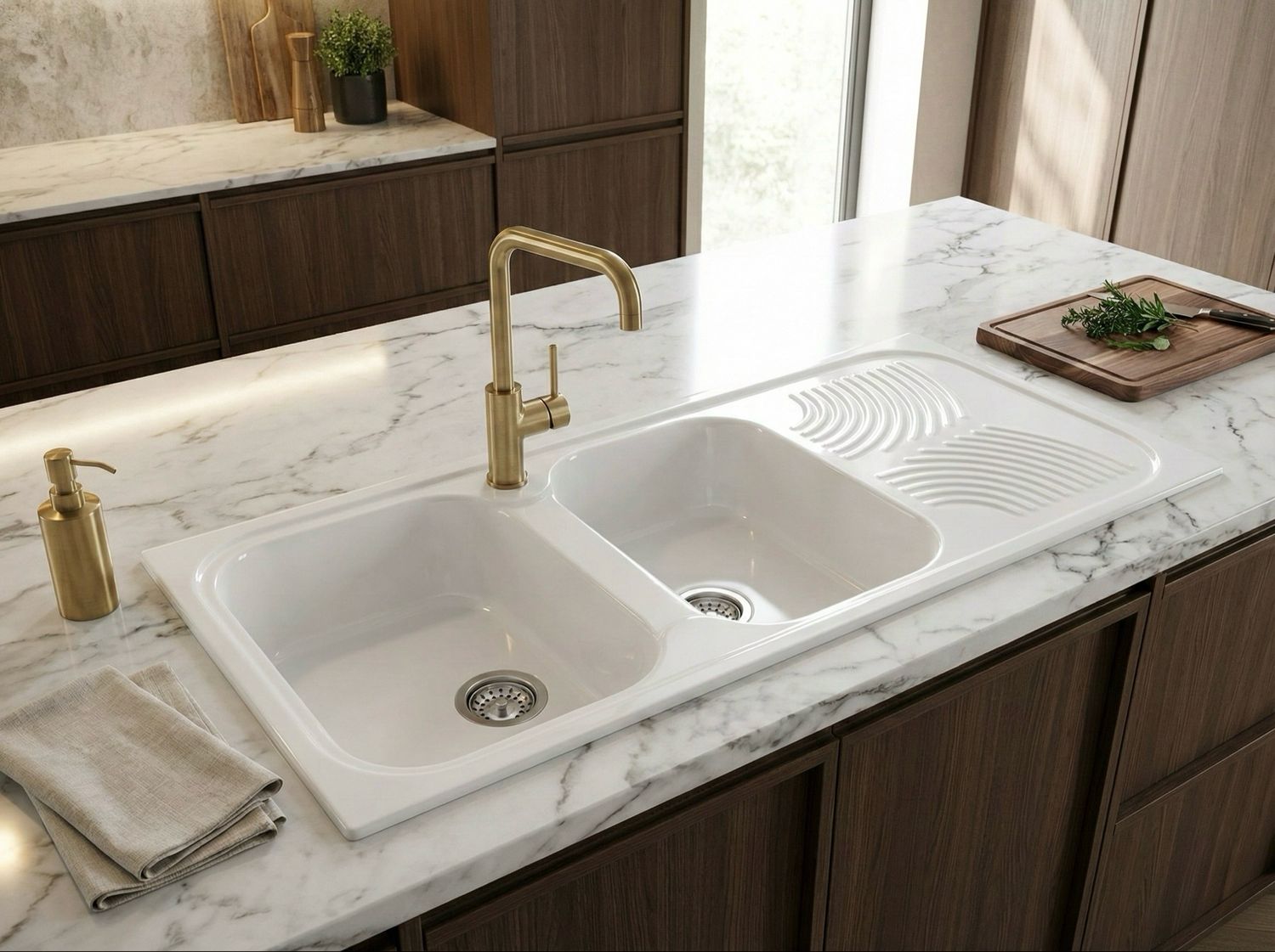 Rocky Built-in Kitchen Sink 118 cm x 50 cm