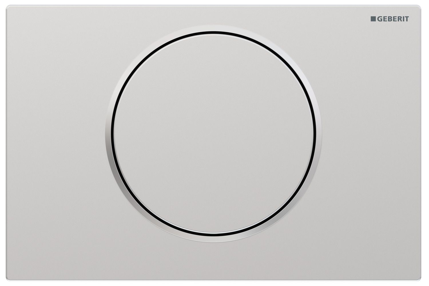 Geberit Sigma10 Actuation Plate / Matte Chrome - Bright Chrome Design Ring