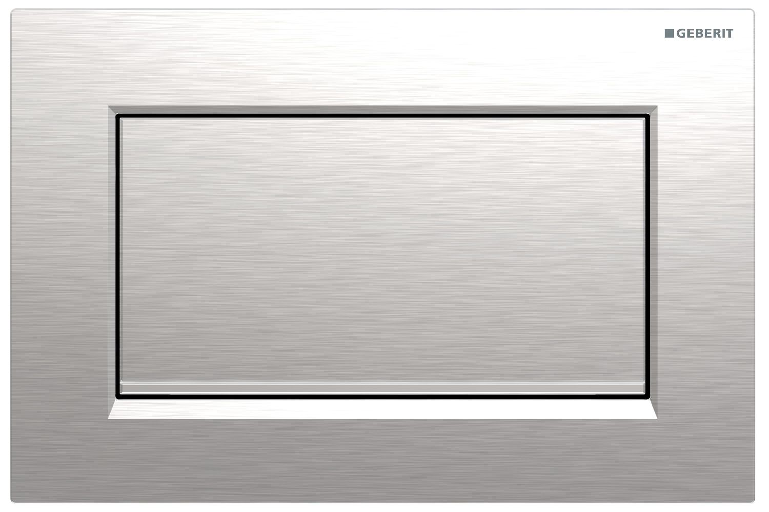 Geberit Sigma10 Square Actuator Plate / Brushed Chrome - Design Stripes: Polished Chrome