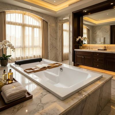 VIP Bathtub 180 x 90 cm with integrated headrest