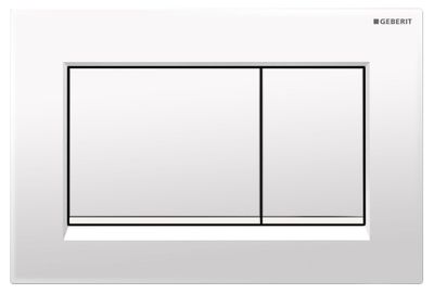 Geberit Sigma20 Square Flush Plate / Glossy Chrome - Design Strips: Matte Chrome