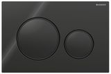 Geberit Sigma20 plaque de déclenchement noir mat deux boutons.