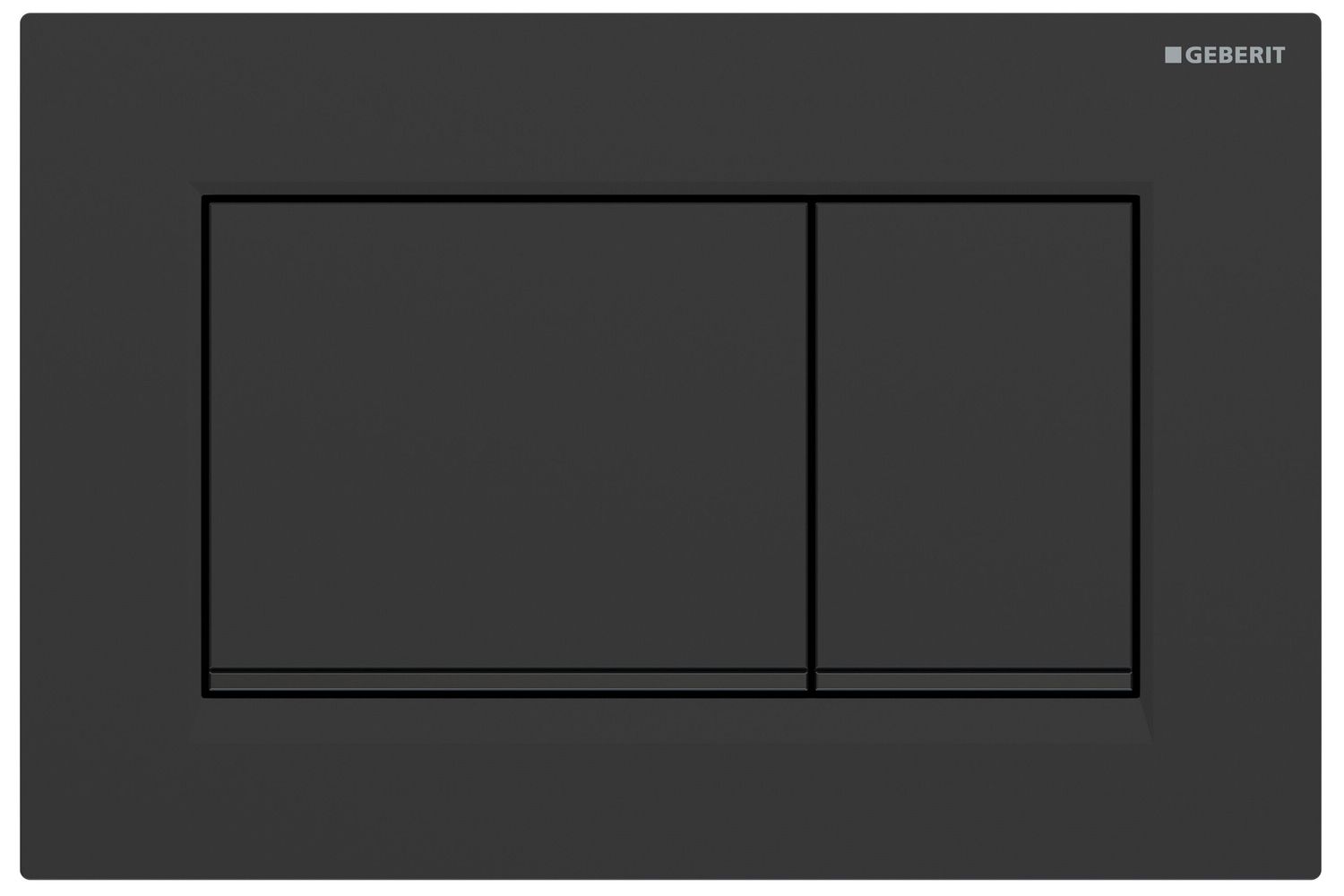 Geberit Sigma20 Square Flush Plate / Matte Black - Design Stripes: Black