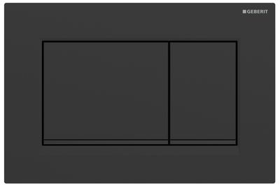 Geberit Sigma20 Square Flush Plate / Matte Black - Design Stripes: Black