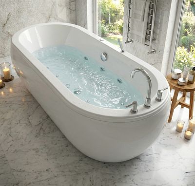 Mixed 177 x 82 cm Deco Hydromassage Bathtub