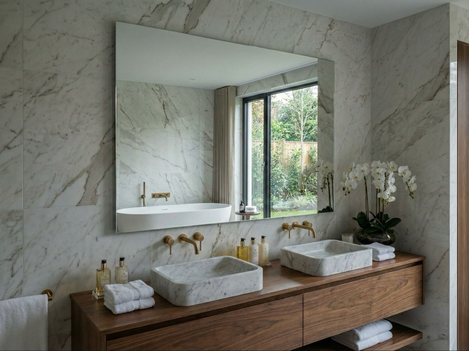 Bathroom Mirror 120 x 100 cm Frameless