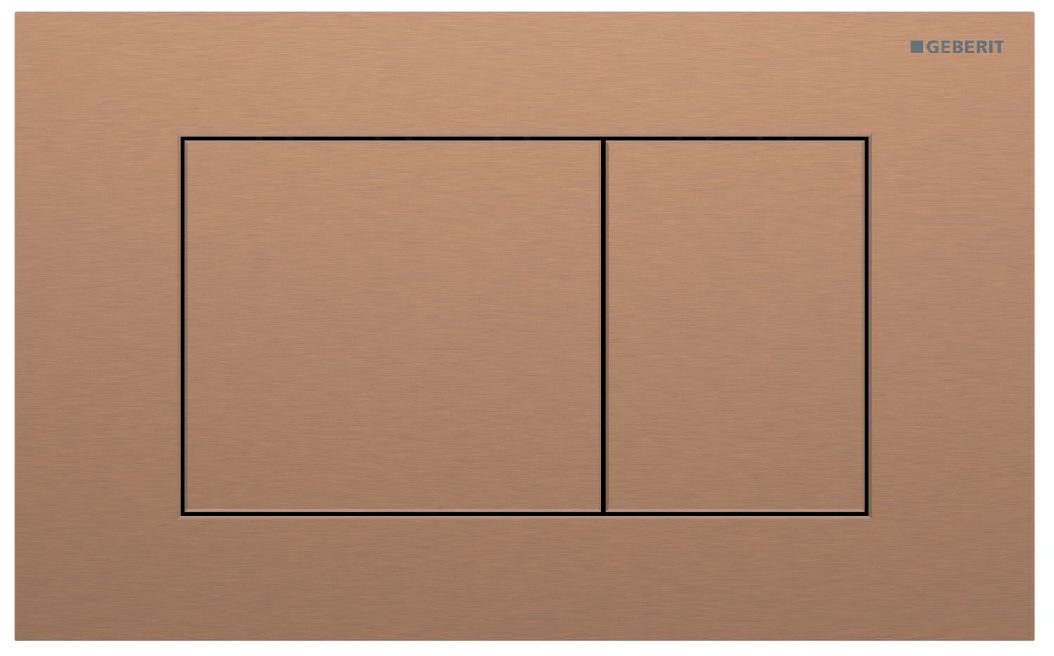 Geberit Sigma40 square flush plate / Brushed rose gold / Easy Clean coating + Fingerprint resistant