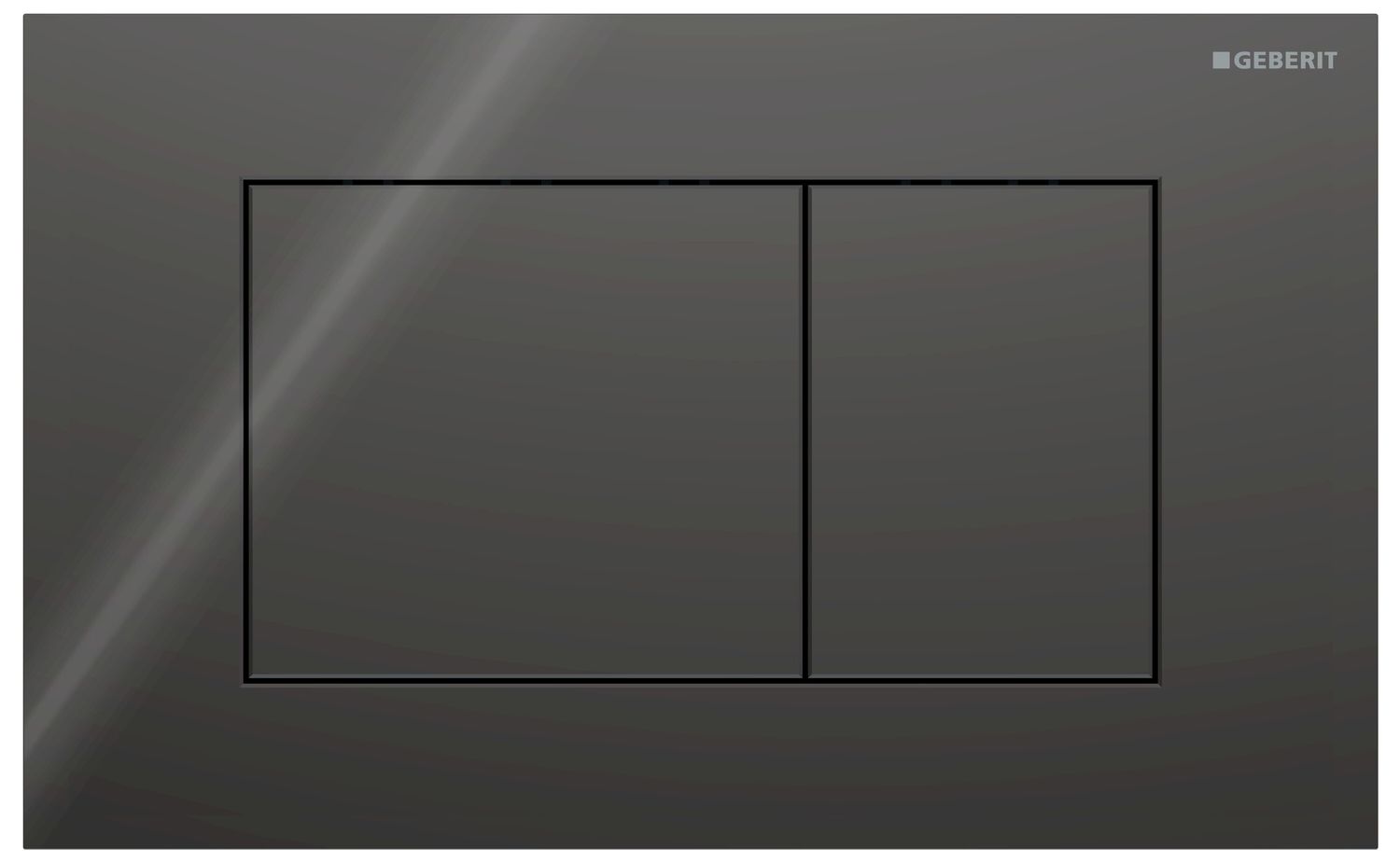 Geberit Sigma40 Flush Plate Square / Glossy Black Glass