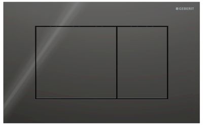 Geberit Sigma40 Flush Plate Square / Glossy Black Glass