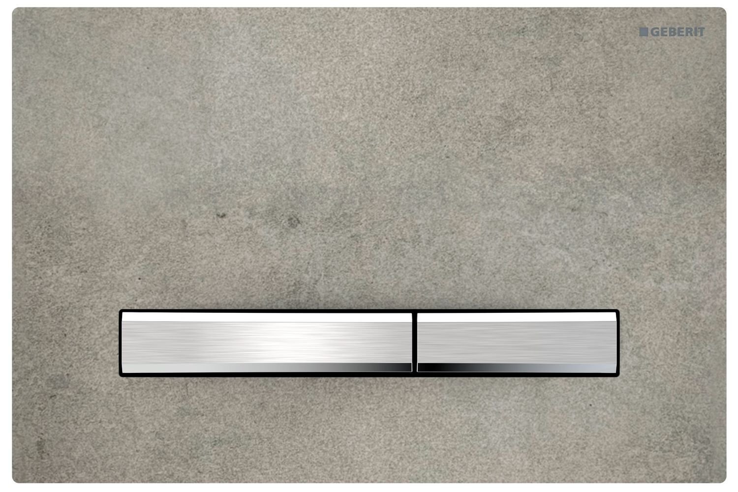 Geberit Sigma50 Actuation Plate / Concrete Look - Chrome