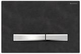 Geberit Sigma50 plaque déclenchement, ardoise mustang, bandes chromé brossé, revêtement Easy Clean.