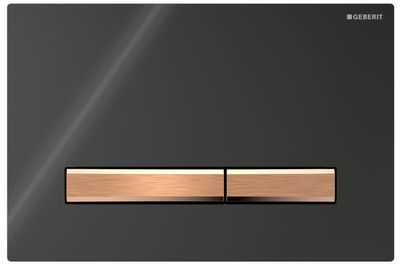 Geberit Sigma50 Flush Plate / Black - Red Gold