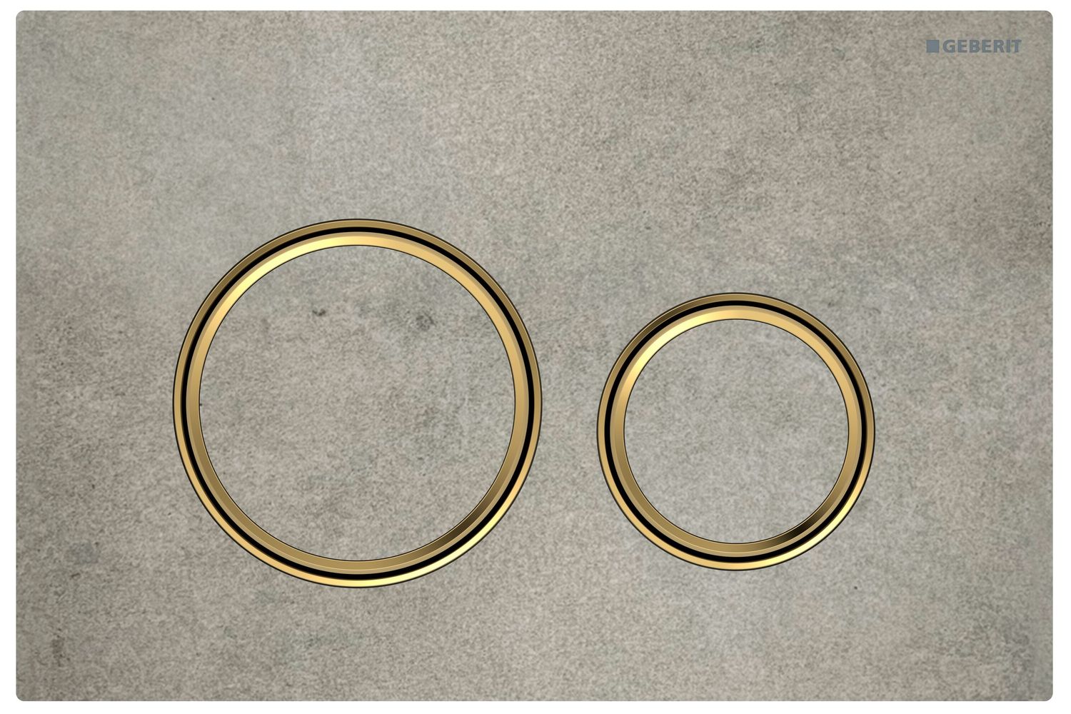 Geberit Sigma50 Round Flush Plate / Concrete Look - Brass
