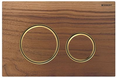 Geberit Sigma50 Flush Plate Round / American Walnut - Brass